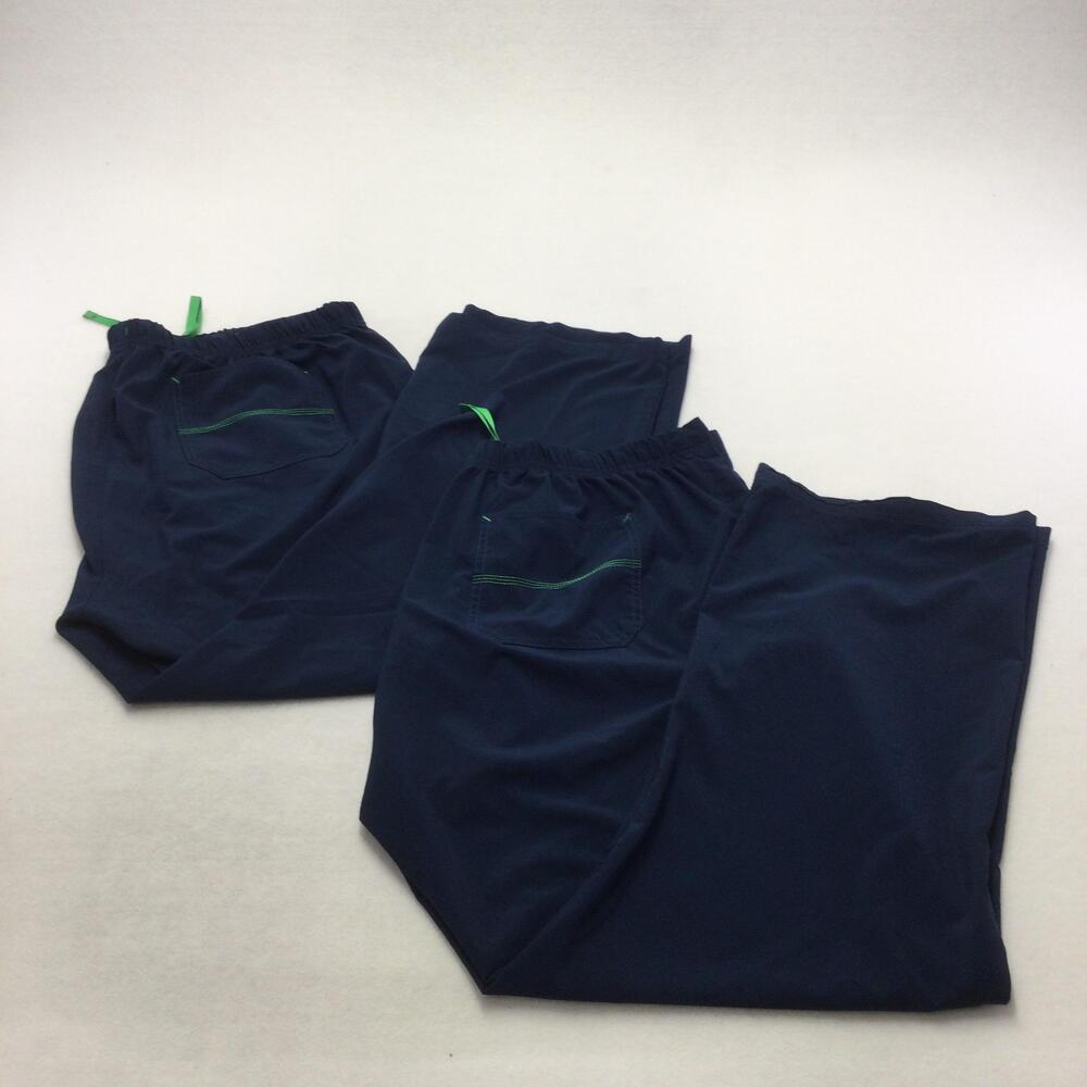 Carhartt Force Pants Mens 47x30 Blue Cargo Elastic Waist Lightweight Lot 2
